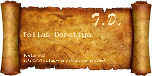 Tollas Dorottya névjegykártya